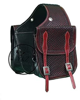 Y&Z Klassische Western-Satteltasche aus Leder, mittelgroß, Dunkelbraun, antikes raues Finish, hochwertige importierte Pferdesatteltasche mit Edelstahl-Hardware, stilvolles Reitzubehör für Reiten