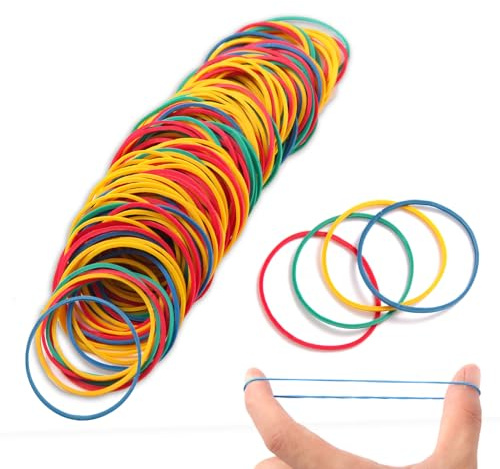 500 Pezzi colorato elastici bande elastiche cartella di file stazionario spesso forte elastico elastico elastici per la scuola forniture per ufficio a casa artigianato industriale fai da 38 dimensioni