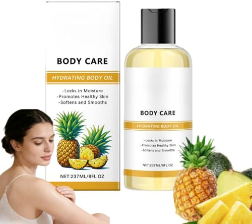 Pineapples Extracts Hydrating Body Oil ，Hydrating Bath & After Shower Body Oil For Women, Pineapples Oils After Shower For Dry Skin, Travel Size Scented Body Oils, Shaving Oi/l For Women (1)