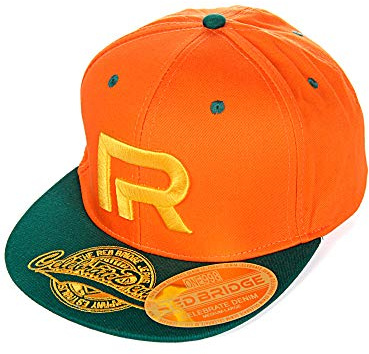 Redbridge Unisex Snapback Caps Kappe Baseball-Cap Mütze Bestickt R-Logo R31753 Orange-Grün One Size