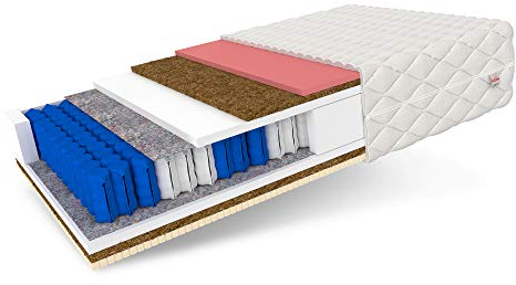 FDM NARNI Federkernmatratze, Latexschaum, Weiß, 160 x 200 cm