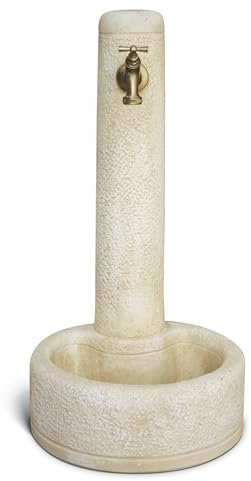 MAK KAM Fontana da Giardino Esterno in Cemento Pietra Modello DESANA Anticato (NOCCIOLA ANTICATO)