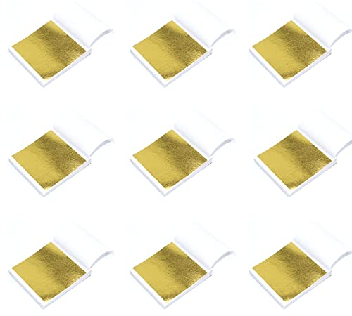 100 Blatt Blattgold Imitation, Blattgold Zum Basteln, Dekorfolie Basteln, Für Nägel, Holz, Möbel Dekoration, DIY Crafting