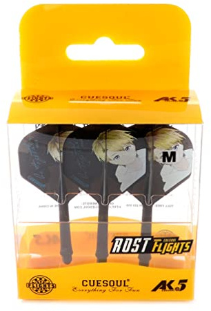 CUESOUL ROST Integrierter Dartschaft und Flights Standardform mit attraktivem Muster, 3er-Set (CSAK-51X-4)