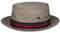 Stetson Classic Band Pork Pie Hat Cotton UV Protection Outdoor Ribbon Men's Summer Beige S (54-55 cm)