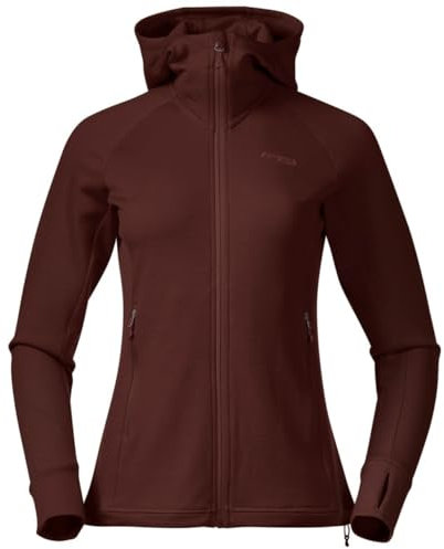 Bergans Damen Ulstein Wool Hood Jacke, Amarone red, M