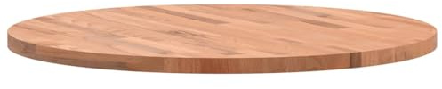 vidaXL Tischplatte, Holzplatte Holztischplatte Rund, Ersatzplatte Platte für Beistelltisch Bartisch, Massivholztischplatte Esstischplatte, Ø70x2,5 cm Massivholz Buche