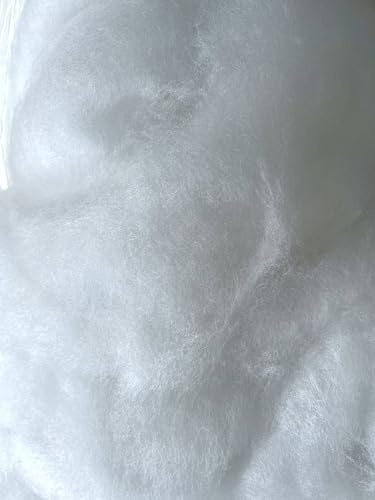 pemmiproducts Ouate de bricolage, 100 % viscose, fibre Lyocell/Tencel, 1 kg, fine, (EUR 25,90/kg), compostable, ouate de remplissage