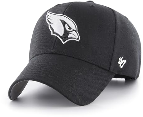 '47 NFL Arizona Cardinals MVP Unisex-Baseballkappe, Verstellbarer Klettverschluss, Einheitsgröße, Team Logo, Farbe Schwarz