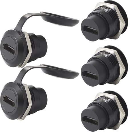PENGLIN 5 acopladores HDMI 2.0, conector de montaje en panel HDMI 3D 4K hembra a hembra, conector de cable de extensión HDMI para HDTV, Roku Stick, computadora, PC, monitor, laptop, proyector,