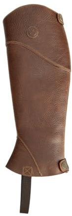 SUEDWIND FOOTWEAR Damen Chaps Amaron Chap – Leder Reitchaps – Chapsletten in klassischem Stil – robust & strapazierfähig – Reitletten mit Zipper & Elastikeinsatz – chocolate – M