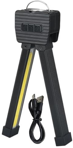 Genérico Lampara De Gimnasio Portátil, 7 Niveles Atenuación Luz LED, Resistente Al Agua, Recargable Por USB, Luz De Trabajo Plegable De 180 Grados Con Imán Y Gancho, 17,8x5,2x3,2cm