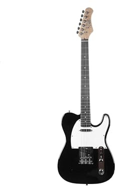 EKO GUITARS – Chitarra Elettrica TL‑300, Corpo Pioppo, Manico Acero, Tastiera Laurel, 2 Pickup Single‑Coil, Ponte Tele, 22 Tasti, Colore Nero