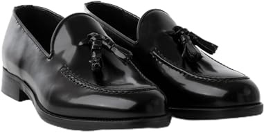 Mocassini Uomo con Nappine Scarpe Camoscio Eleganti Cerimonia Pelle Scamosciata Suola di Cuoio con Ovalino Antiscivolo Casual Vari Colori (40, Nappine Nero)