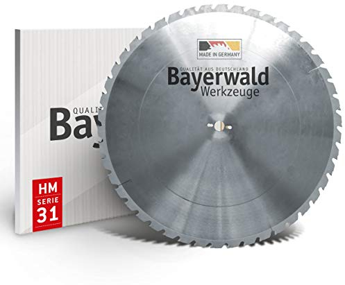 Bayerwald - HM Kreissägeblatt - Ø 700 mm x 4,2 mm x 30 mm | Flachzahn mit Fase (46 Zähne) | Kombinebenlöcher |NAGELFEST für extremen Einsatz auf Baustellen