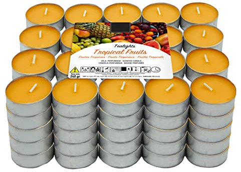 Lumar Aromatic Velas de té aromáticas (Tropical Fruit 100 Velas)