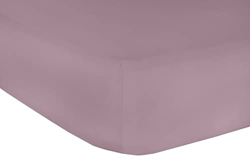 Mr.Sandman Elastan Classic Spannbetttuch Aubergine Größe 140-160x200-220cm