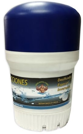 DOSIFICADOR INVERNADA AQUAPOOL Reutilizable para Mini Piscinas - 800 Gramos - Apto Piscinas Liner - Desinfectante y Algicida para el Tratamiento de Piscinas en Invierno con AUTODOSIFICADOR