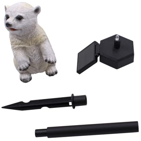 BESPORTBLE Solar Led Bear Light Solar Powered Garden Lamp for Outdoor Landscape Decoration Colorful Lawn Lighting for Pathway and Flowerbeds