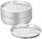 Relaxdays Vaschette in Alluminio per Barbecue, Set 50, HxD: 2,5x27,5 cm, Teglie Rotonde Torte, Grill e Cucina, Argento