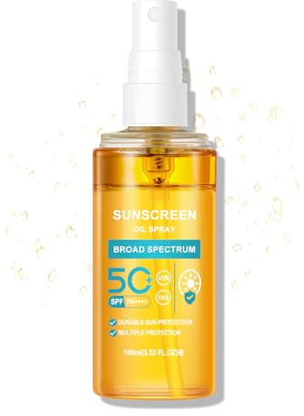 KYDA Glow Oil Sonnenschutzspray LSF 50, leichtes, feuchtigkeitsspendendes Körper-Sonnenschutzöl, erfrischendes Breitspektrum, UVA/UVB-Schutz