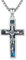 OHAYOO Kruzifix Kette 925 Sterling Silber Kreuz Kette Herren Kreuzkette Jesus Anhänger Abalone Edelstahlkette mit Kreuz 50+5 cm Männer Schmuck für Herren