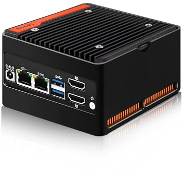 MNBOXCONET Mini PC NAS N100, 4 NVME Nas Small PC, Dual 2.5GbE LAN Mirco Computer Fisso 2HD 4K@60HZ, DDR5 Barebone NO RAM NO SSD, USB3.2 10Gbps, Supports expansion WiFi/BT