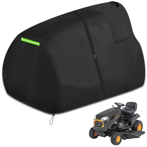Funda para Tractor cortacsped, Tejido Oxford 600D duradero Cubierta para Tractor Impermeable, resistente a los rayos UV, resistente a desgarros Cubierta para Cortacésped (183x137x117 cm,Schwarz)