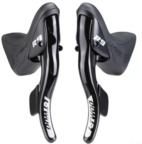 ChicBosomn Palanca de cambios para bicicleta de carretera, 2 x 7/8/9/10/11 velocidades ForShimano desviador de aleación de aluminio (R9)