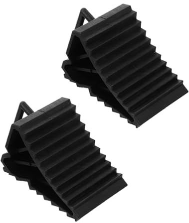 VALICLUD 2Piezas Cuñas de Rueda Antideslizantes de Alta Resistencia para Remolques y Furgonetas Camper Estabilizadores de Neumáticos para Vehículos Cualquier