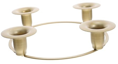 STOBAZA Anello Portacandele Natalizio in con Tazze Decorazione Elegante per e Feste Natale Supporto Stabile per Candele con Finitura Liscia e Protezione Antigoccia