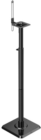 Mounting Dream Supporto universale per altoparlante (singolo), regolabile in altezza da 826 mm a 1078 mm, per altoparlanti posteriori, satelliti fino a 5 kg, supporto per altoparlante singolo da