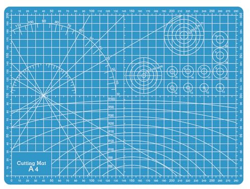 A4 Cutting Mat,Small Self Healing Sewing Mat 12in x 9in Rotary Cutting Mat Double Sided Thickened Craft Cutting Board for Hobby Fabric Precision Sewing Modeling Quilting Projects,Blue