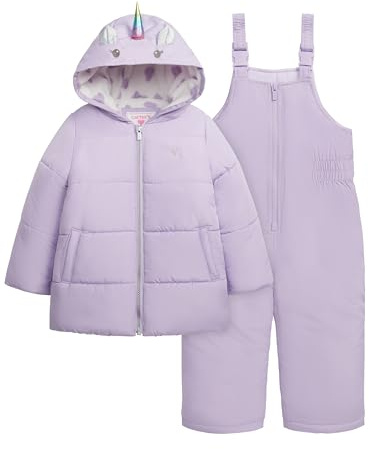 Carter's Girls' Toddler Heavyweight 2-Piece Skisuit Snowsuit, Purple Unicorn, 3T