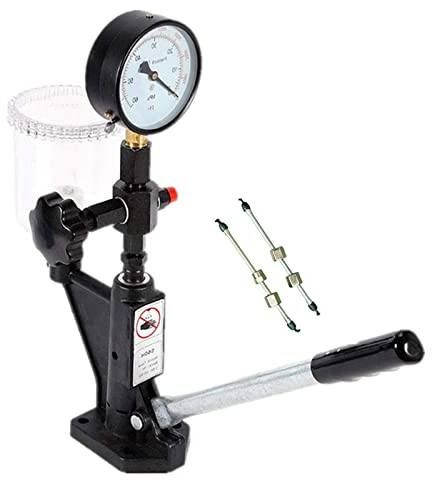 CNCYEAH 600 Bar Diesel Einspritzdüse Prüfgeräte,Einspritzdüsen Tester mit doppelter Skala zum Einstellen des Einspritzdüsendrucks und zum Testen