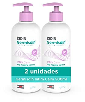ISDIN Germisdin Intim Calm Gel Higiene Íntima de la Mujer para la Limpieza Suave y Diaria que Ayuda Aliviar el Picor y Neutraliza Olores. Pack de 2 Unidades de 500 ml