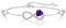 Qings Infinity Unendlichkeit Herz Armband Damen 925 Sterling Silber Februar Amethyst Geburtsstein Armbänder Verstellbar Lila Edelstein Armreif Love Armkette Schmuck Geburtstagsgeschenk für Mädchen