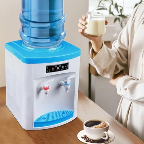 HS-02 Distributeur d'eau électrique chaud et froid amovible 550 W pour chambre à coucher, studio, bureau, épicerie, bureau
