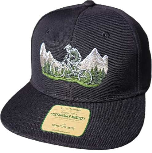 Baddery Fahrrad Mütze Kinder : Mountain Ride - Mountain-Bike Cap Junge - MTB Sport Kappe (Schwarz)