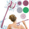 Cepillo corporal eléctrico, cepillo de baño con 5 piezas, cepillo de ducha con mango largo, IP67 resistente al agua, 3 velocidades, cepillo de limpieza para spa ducha, exfoliante, cepillo de masaje