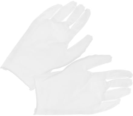 TOVINANNA Guantes De Algodón Para Inspección De Joyas Blancos, Cómodos y Reutilizables, Para Protección Antihuella Exhibiciones y Limpieza, Talla Única, Uso Profesional y Manualidades