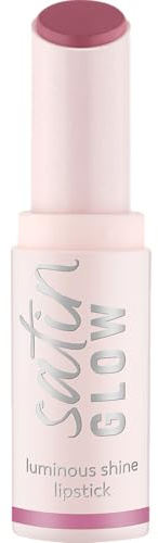 essence barra de labios satinada GLOW con brillo luminoso, luminoso, color intenso (3.5g)