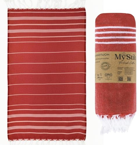 MyStilo Telo da sauna XXL per hammam, asciugamano grande e morbido, 100 x 200 cm, ad asciugatura rapida, asciugamano da spiaggia di alta qualità, per uomini, donne, yoga e fitness (corallo)