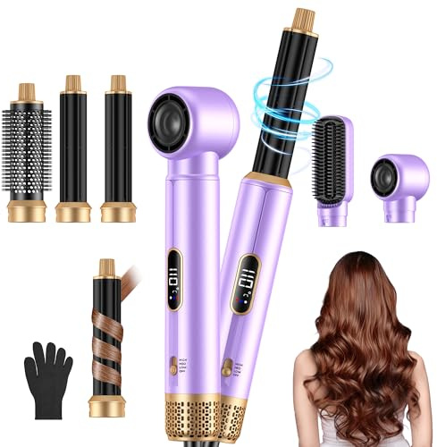UMIGA Nuovo Airstyler 5 in 1 set di spazzole per asciugacapelli, con ferro arricciacapelli ad aria calda da 30 mm, asciugacapelli da 1000 W, per volume, asciugatura, levigatura e ricci, 3 livelli di