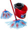 Vileda SuperMocio 3 Action XL Mop and Bucket Set with Extra Refill, Blue,Red
