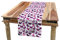 ABAKUHAUS Schmetterling Tischläufer, Abstrakte Retro Frühling, Esszimmer Küche Rechteckiger Dekorativer Tischläufer, 40 x 180 cm, Braun Weiß