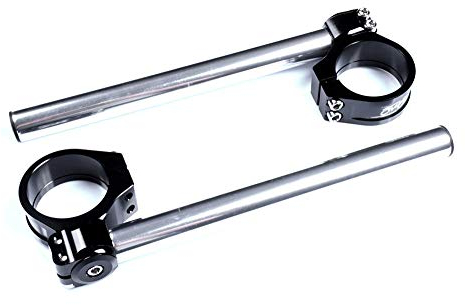 avdb-moto Paar Racing kippbare Stummellenker/Klemmen in 52mm + Rohre kompatibel mit SPEED TRIPLE 1050 2005-2018, THRUXTON R 2016-2018 (Aluminium)