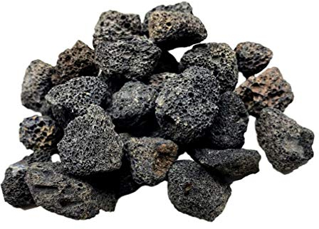 VILLCASE Natural Volcanic Rock, Fish Tank Landscaping Rock, Essential Oil Diffuser Lava Stone for Plant Pot Aquarium Terrarium Fish Tank 500g (2-3CM)