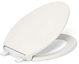 Kohler 24495-A-96 Border Toilet Seat, Biscuit, Elongated