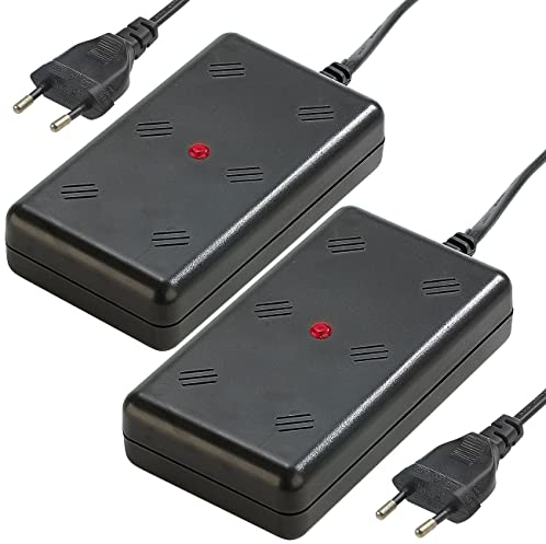 Exbuster Marderabwehr Dachboden: 2er-Set Marder-Frei für Haus, Garage, Stall, Dachboden, Gartenlaube (Marderschreck Ultraschall 220v, Marderschreck 220 Volt, Steckdosen)